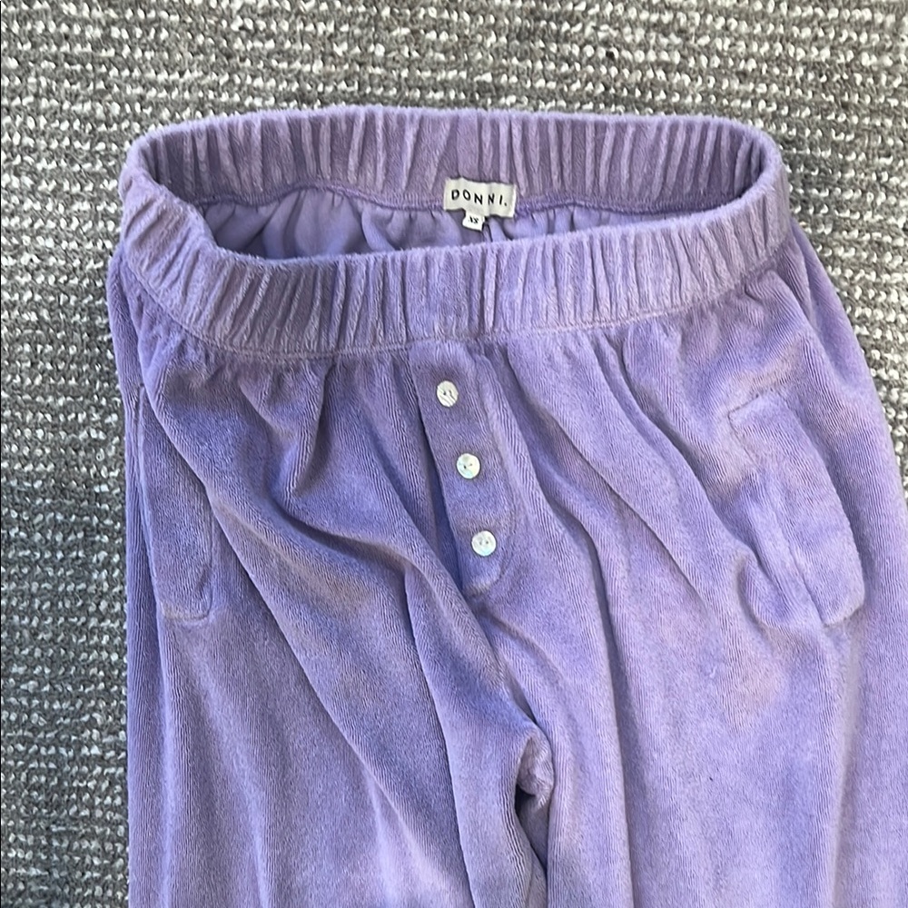 Donni terry Pants with Button Detail